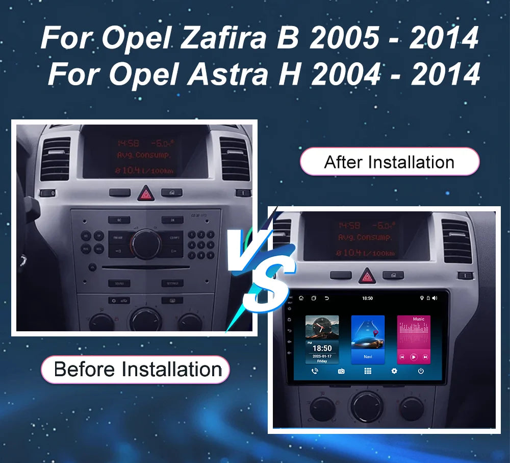 Android Car Radio Stereo For Opel Zafira B 2005 - 2014 For Opel Astra H 2004 - 2014 Auto G