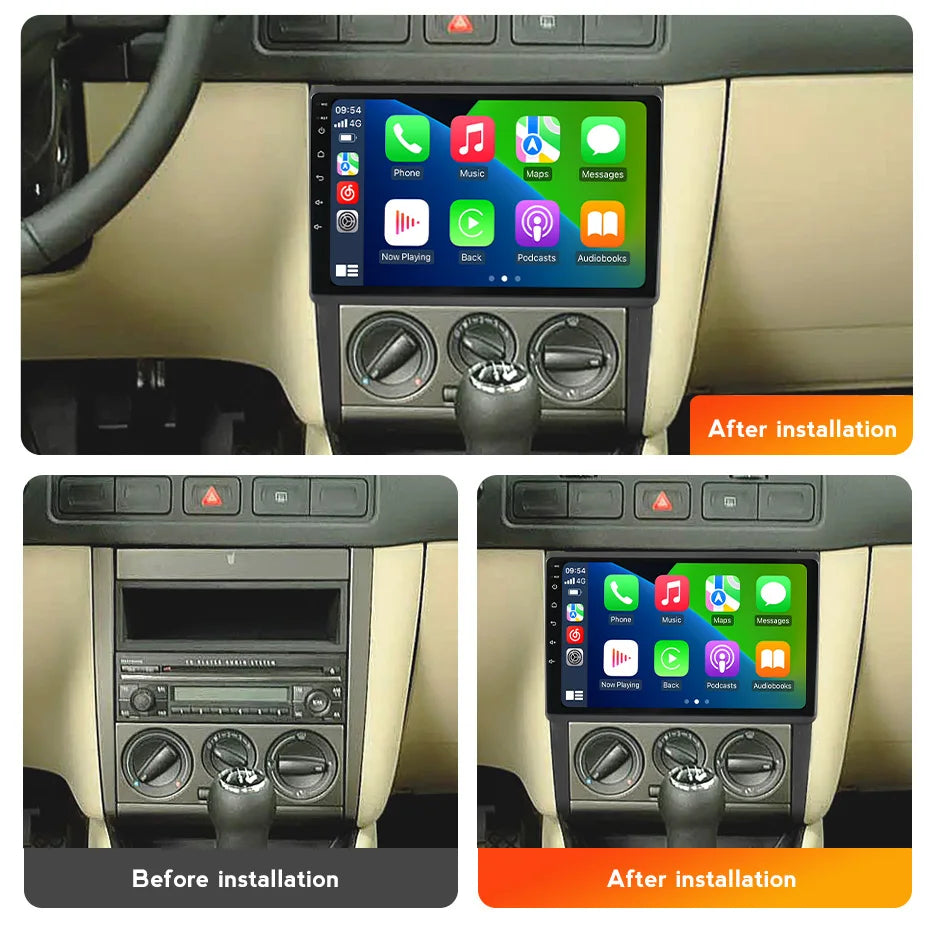 Car Radio Android14 for Volkswagen VW Golf 4 IV 2002-2008 Jetta MK4 Classics Carplay Auto  | AUTOKITSHOP