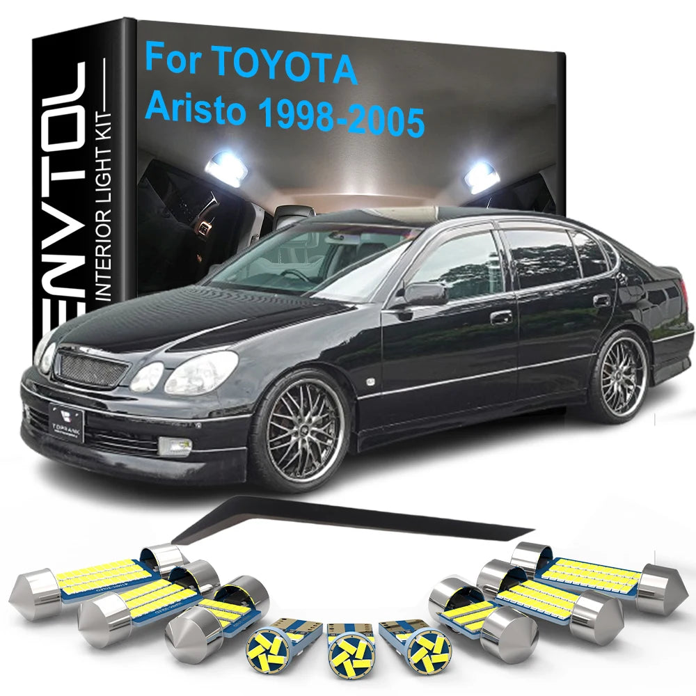 19-Piece LED Interior Light Kit for Toyota Aristo - Canbus Error-Free Bulbs | AUTOKITSHOP