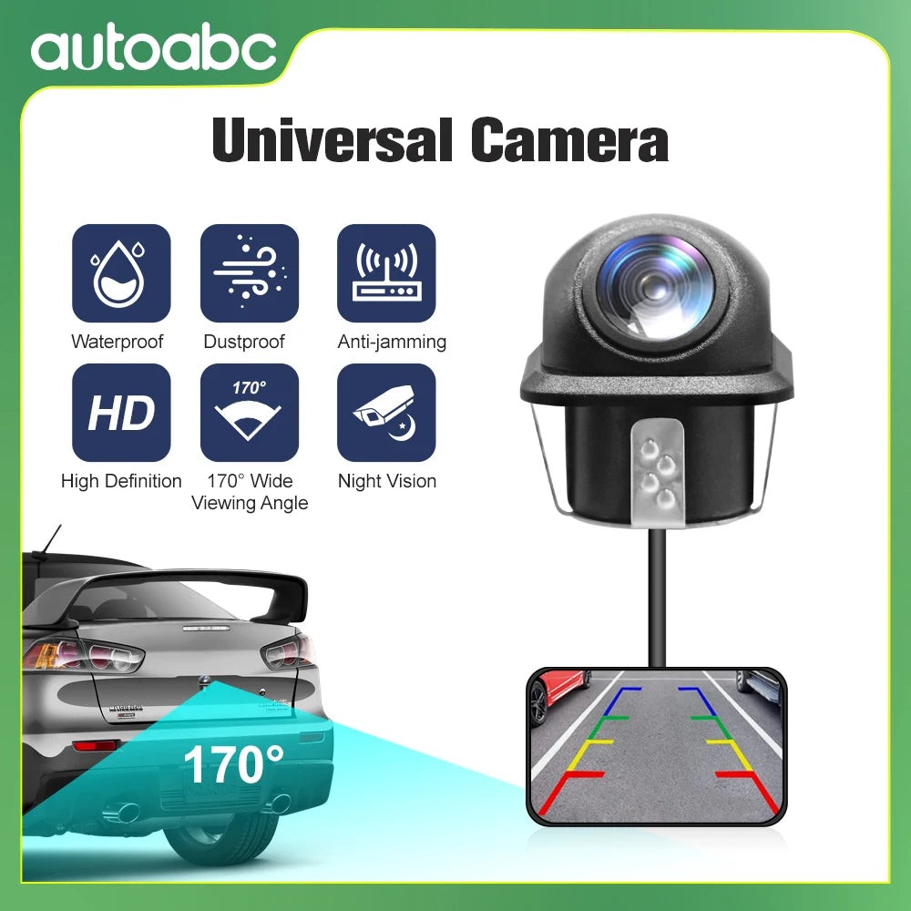 AUTOABC AHD 720P Waterproof Car Rear View Camera Suitable for BMW, Volvo, Mercedes Benz, A | AUTOKITSHOP