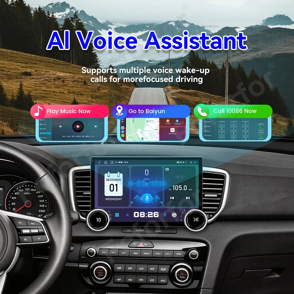 11.5 Inch Android 15 Crystal Clear HD Touch Wireless CarPlay Android Auto GPS Multimedia C