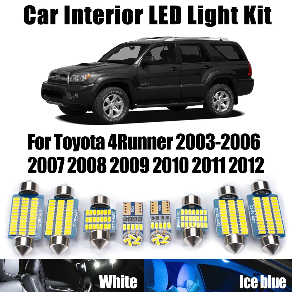 15-Piece LED Interior Light Kit for Toyota 2003-2008 - Canbus Error-Free Interior Bulbs