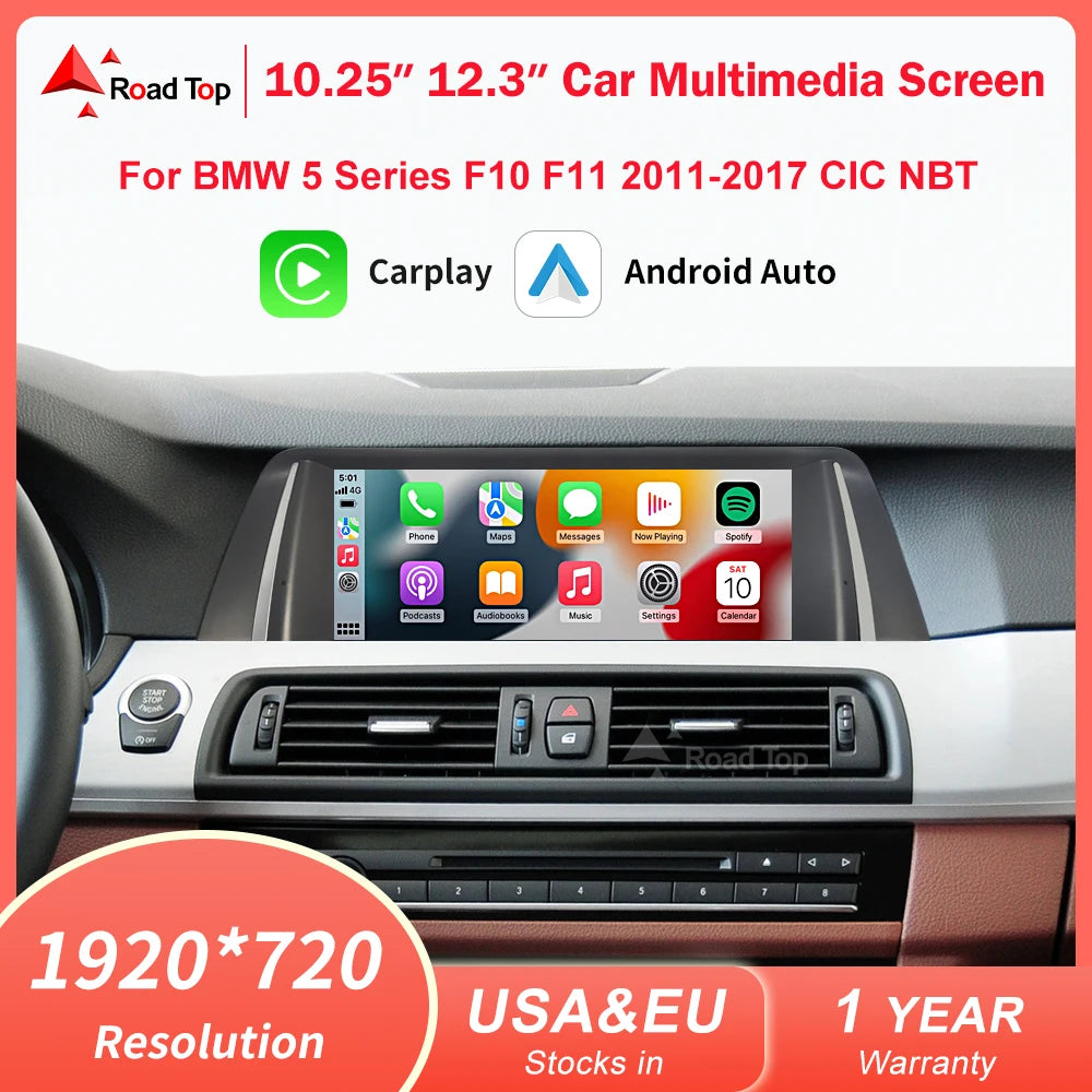 Wireless CarPlay Android Auto Car Radio Multimedia Player Linux Display Screen For BMW 5 S | AUTOKITSHOP