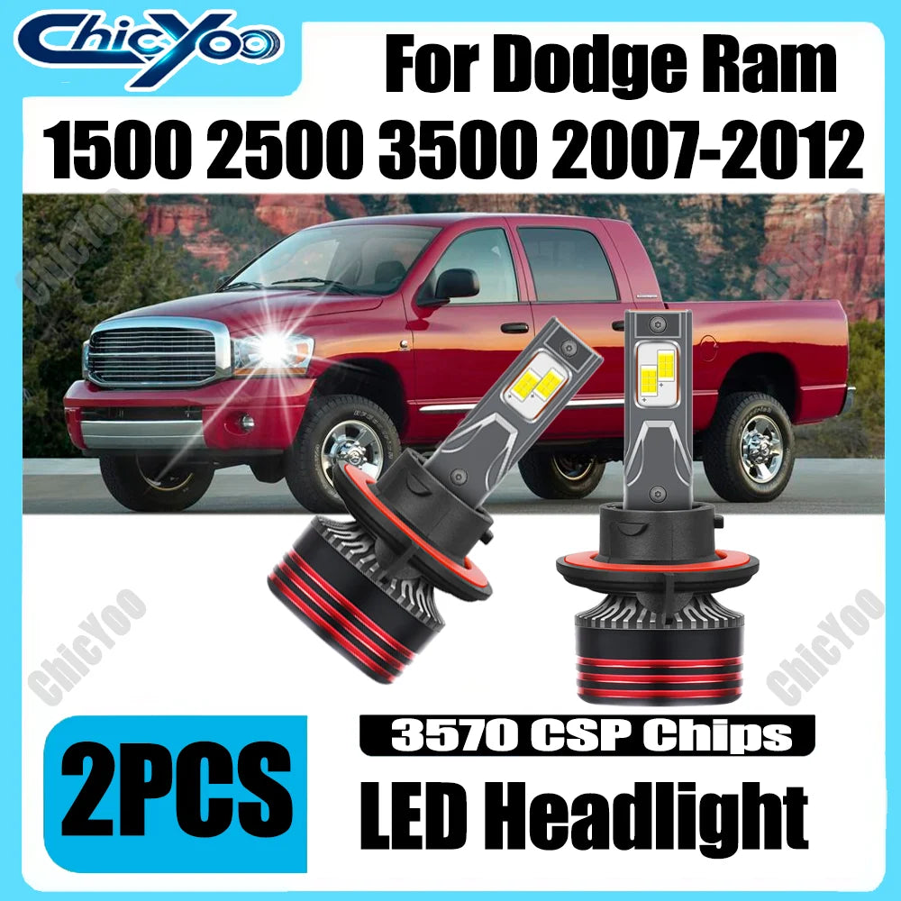 2X Canbus H13 High Low Beam LED Headlights 3570 CSP Chips 150W 30000LM 6000K White 12V For