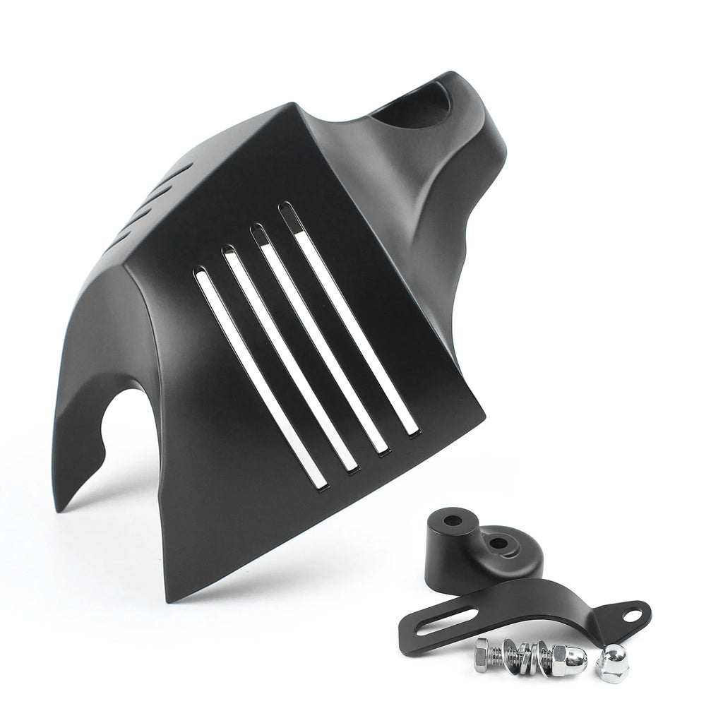 Motorcycle Black Big Twin Horn Cover Stock Cowbell Horns For Harley Dyna Softail Sportster Elect - Automotive LED Light