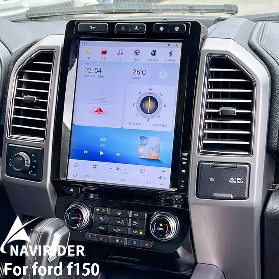 Navirider 12.1Inch Vertical Screen For Ford F-150 F150 2015 2021 Android 8+256GB Multimedi