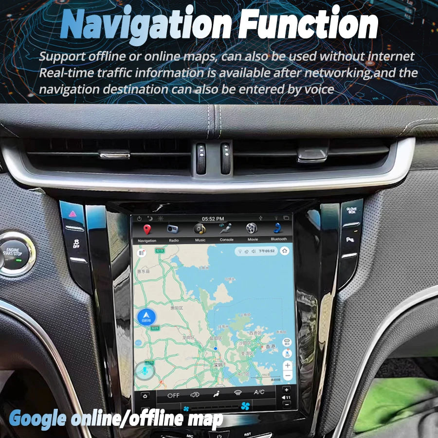 IPS screen 9.7inch Android 13 For Cadillac XTS,ATS,XT5,SRX,CTS Bluetooth Car Auto Radio Mu | AUTOKITSHOP
