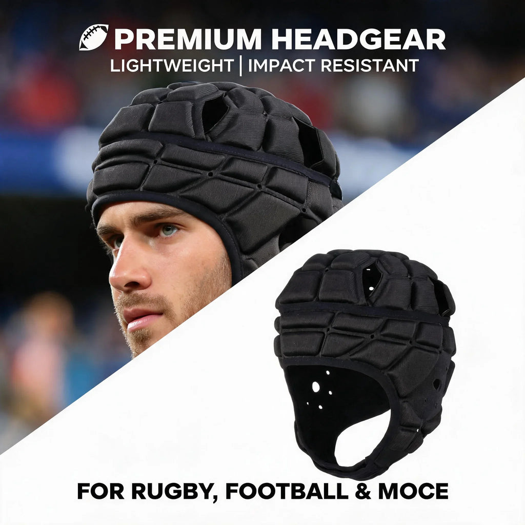 For Adult Unisex Sports Training EVA Padded Shockproof Head Guard Protective Helmet Rugby Footba - Automotive LED Light