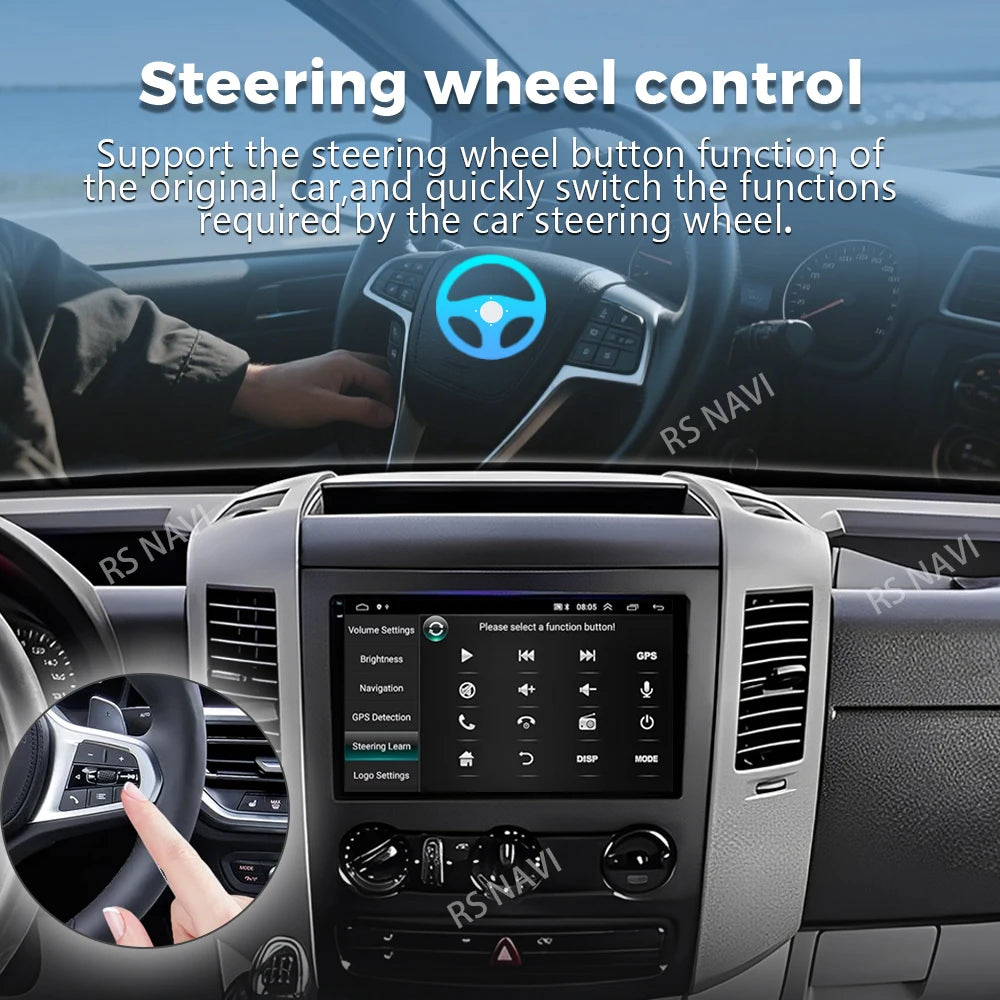 Android 16 For Benz Sprinter Volkswagen Crafter 2006 - 2016 2K QLED Android Car Radio Mult
