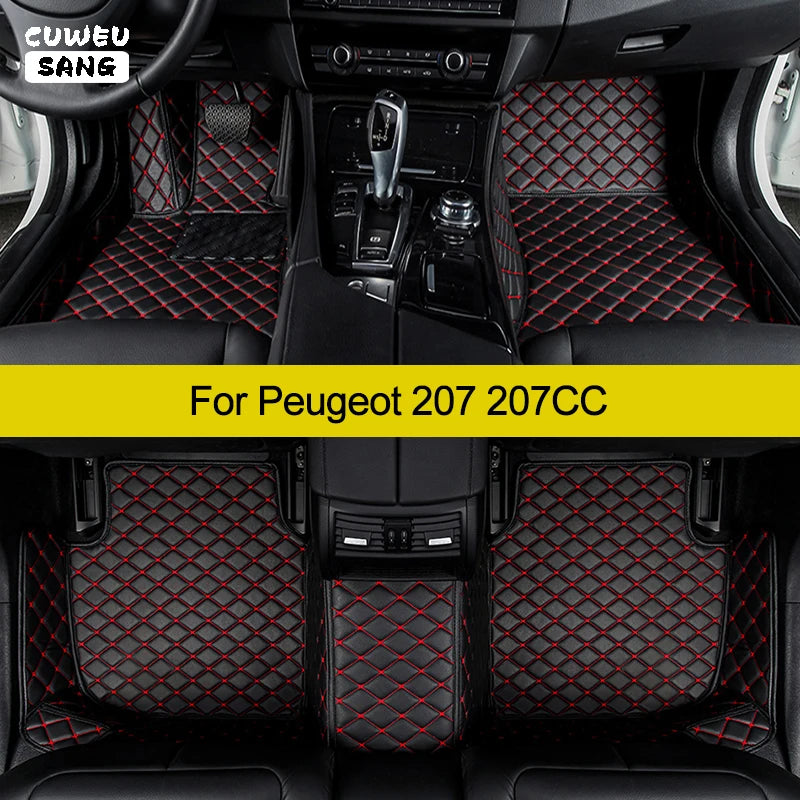 CUWEUSANG Custom Car Floor Mats For Peugeot 207 207CC Auto Carpets Foot Coche Accessorie | AUTOKITSHOP