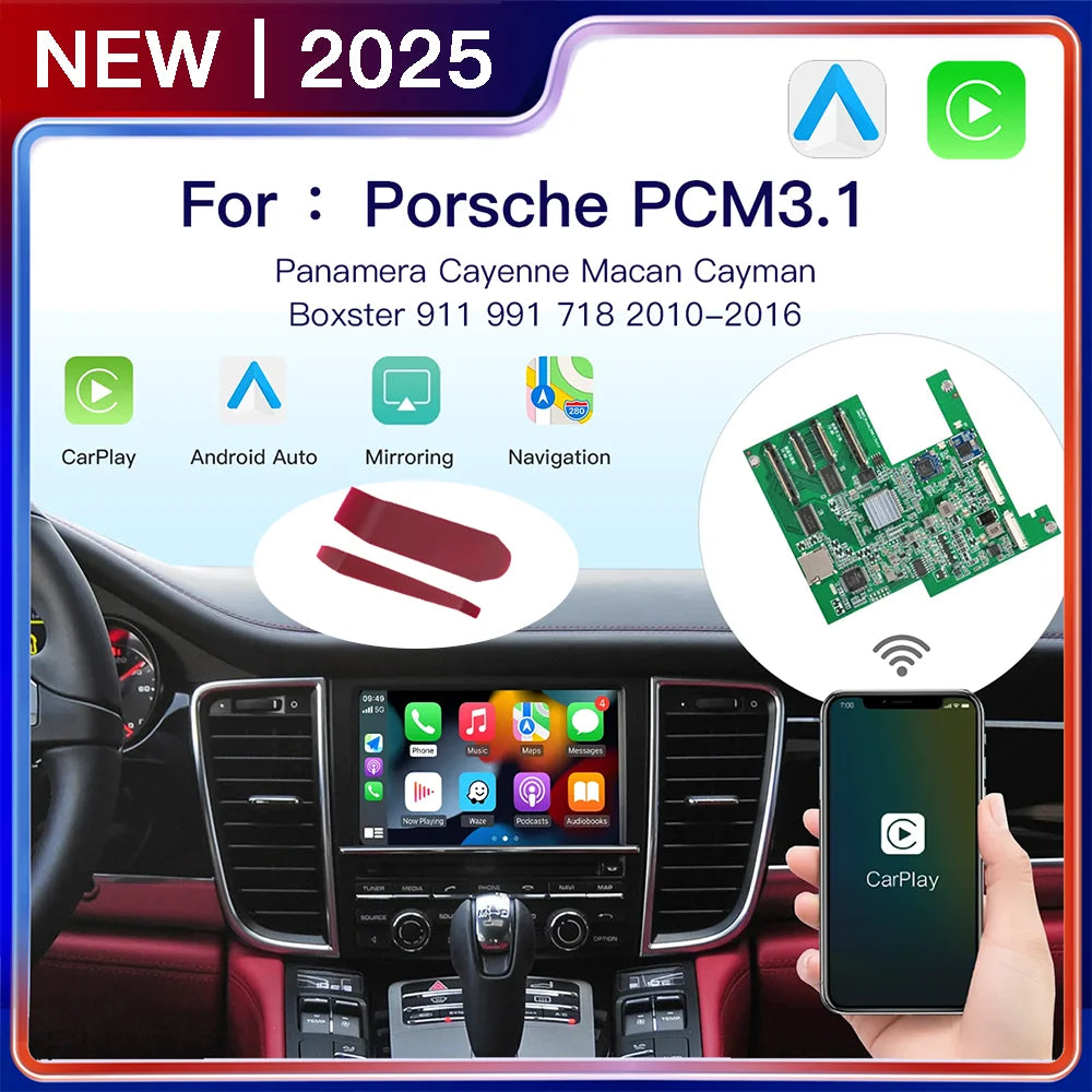 Wireless Carplay Android auto Module For Porsche PCM3.1 Panamera Cayenne Cayman Macan Boxs