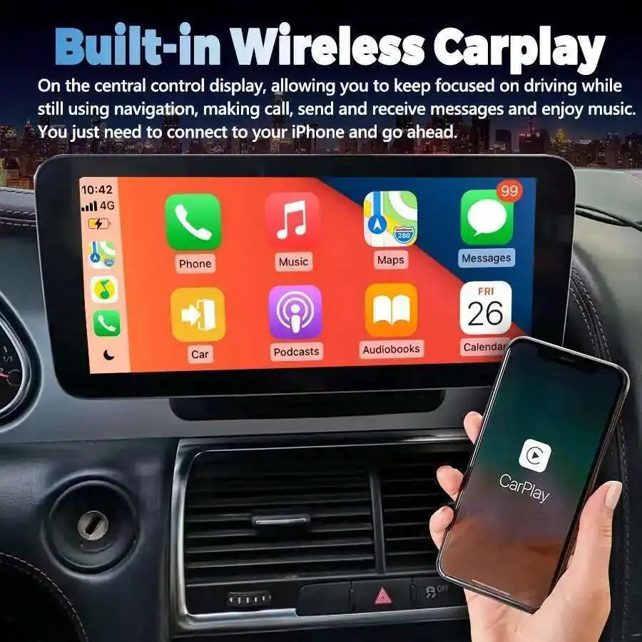 Android 13 CarPlay Wireless Radio For Audi Q7 2010 to 2015 GPS Car Multimedia Player Navig