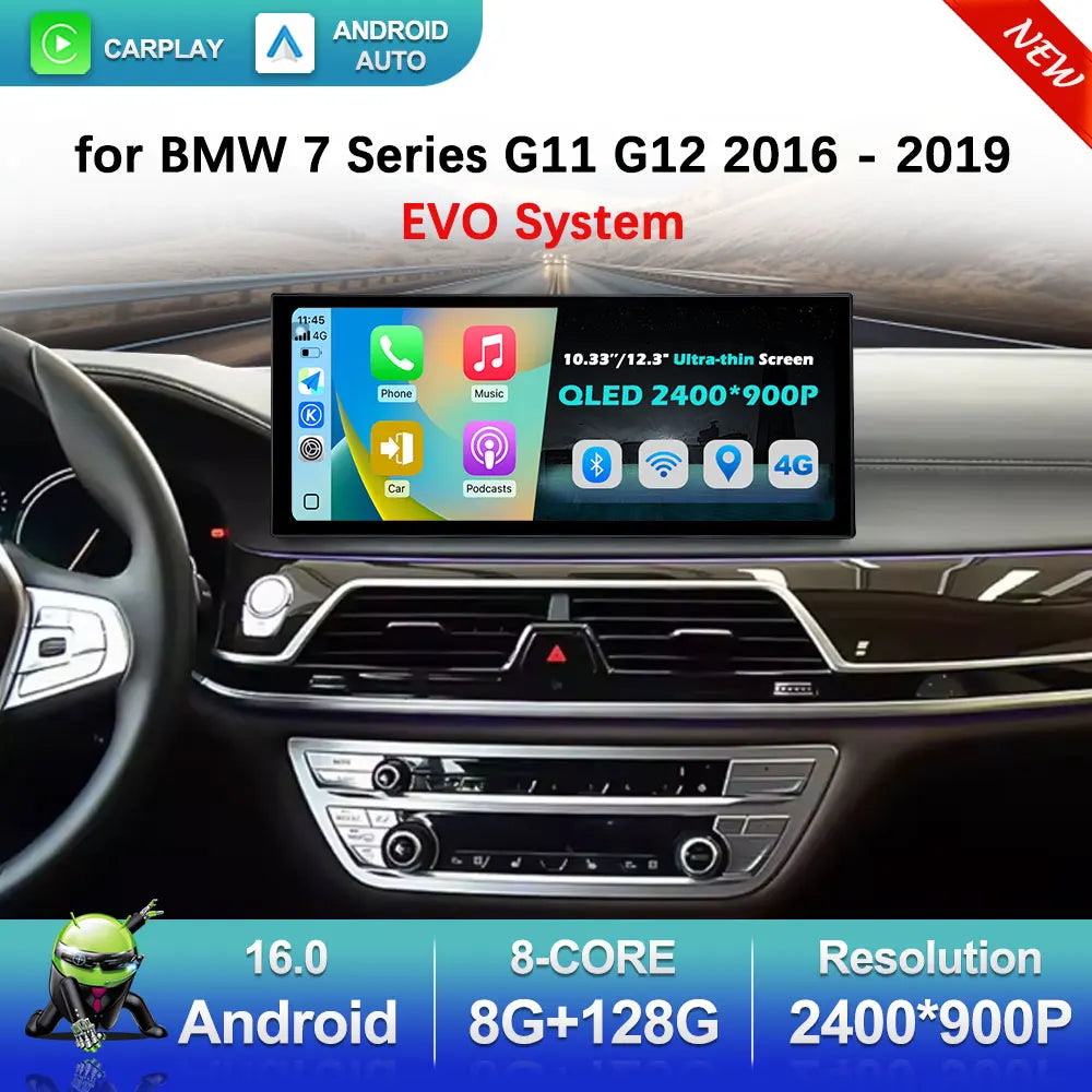 Navigation GPS Android 16 for BMW 7 Series G11 G12 2016 - 2019 Wireless Carplay Car Radio