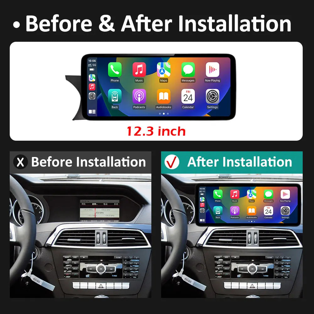FOR BENZ C CALSS W204 2011 - 2014 Car Radio Multimedia Player Autoradio WIFI DSP Stereo Bl | AUTOKITSHOP