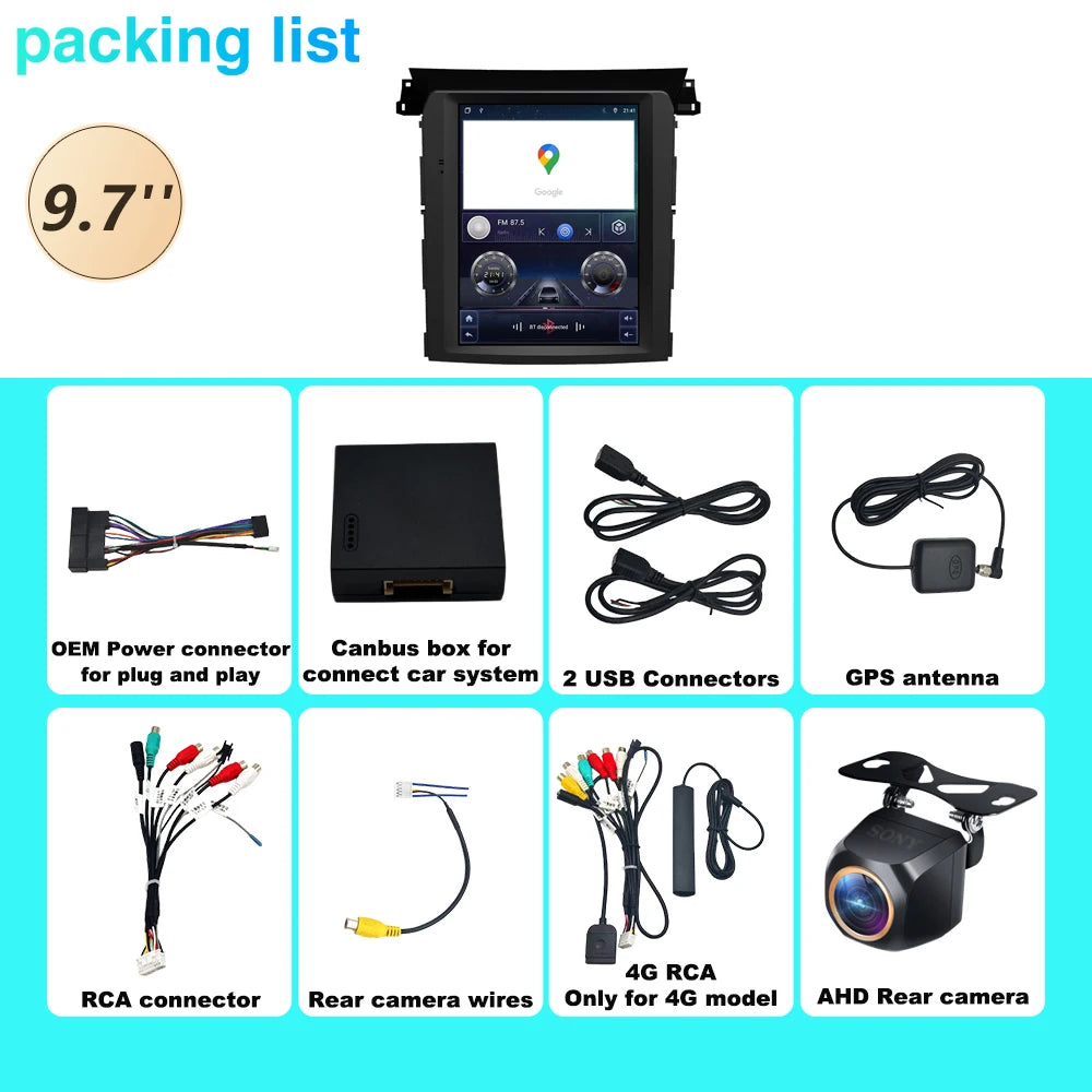 Android 16 9.7 inch For Subaru XV Forester 2018-2021 Car Radio For Tesla Style Screen Mult