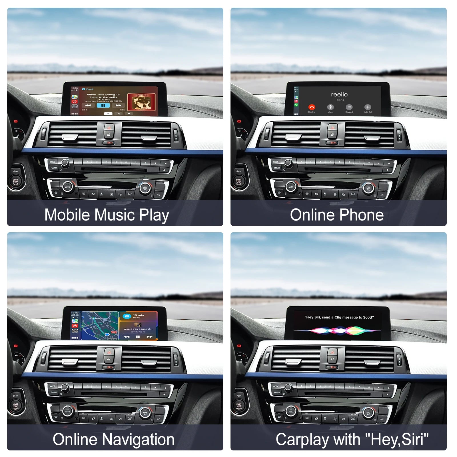CarPlay Wireless with Android Car device with Mirror Link function AirPlay for BMW 3 Serie