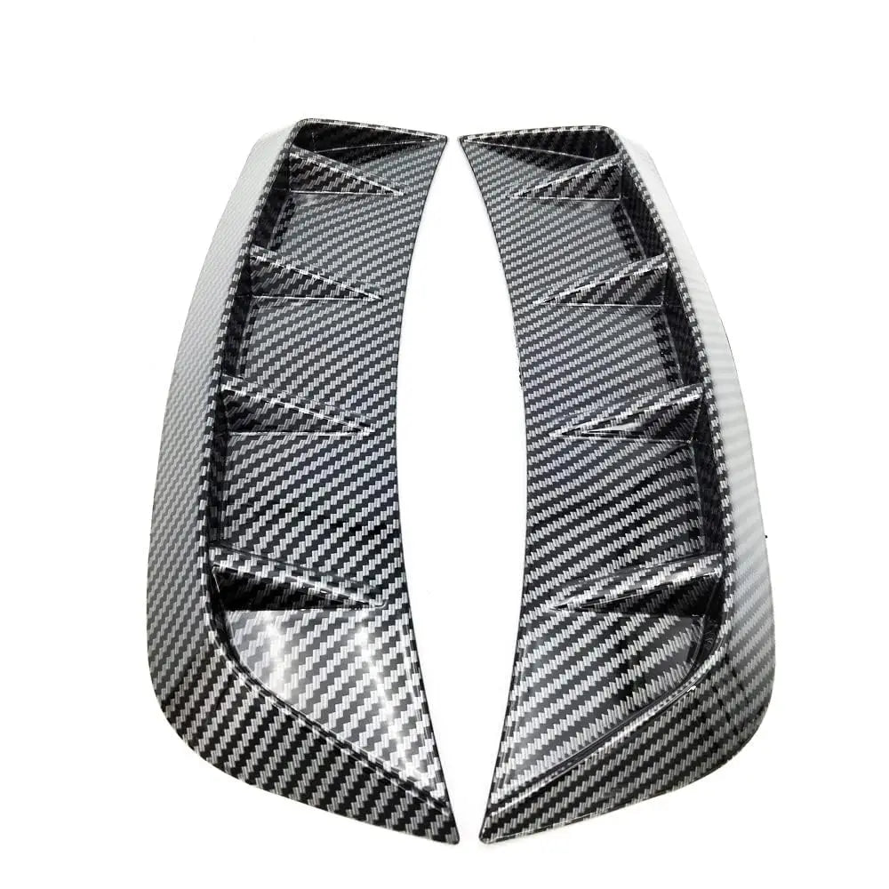 1Pair Car Side Fender Stickers Carbon Fiber Look Arch Wheel Eyebrow Protector