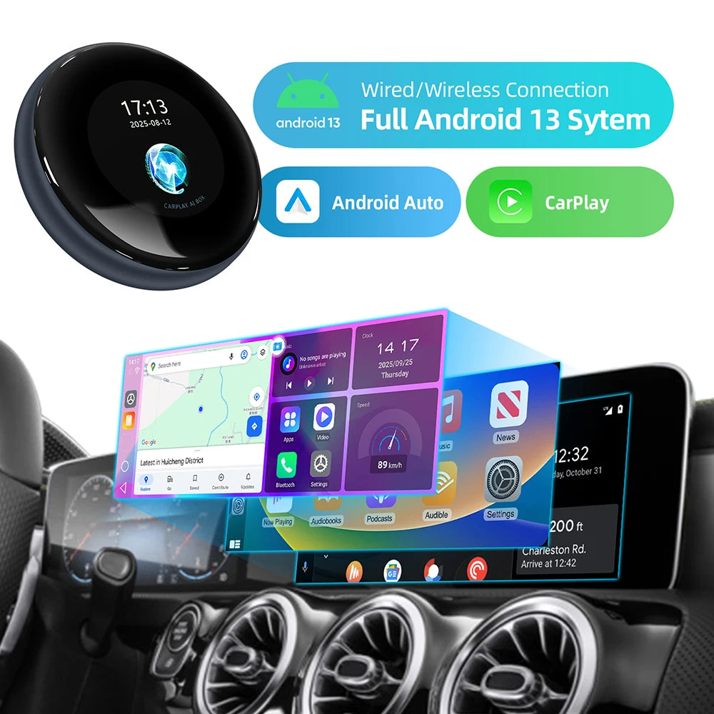 LEXXSON Ai Box 4+64GB Wireless Carplay Adapter Android 13 Netflix Youtube IPTV Video Box F | AUTOKITSHOP