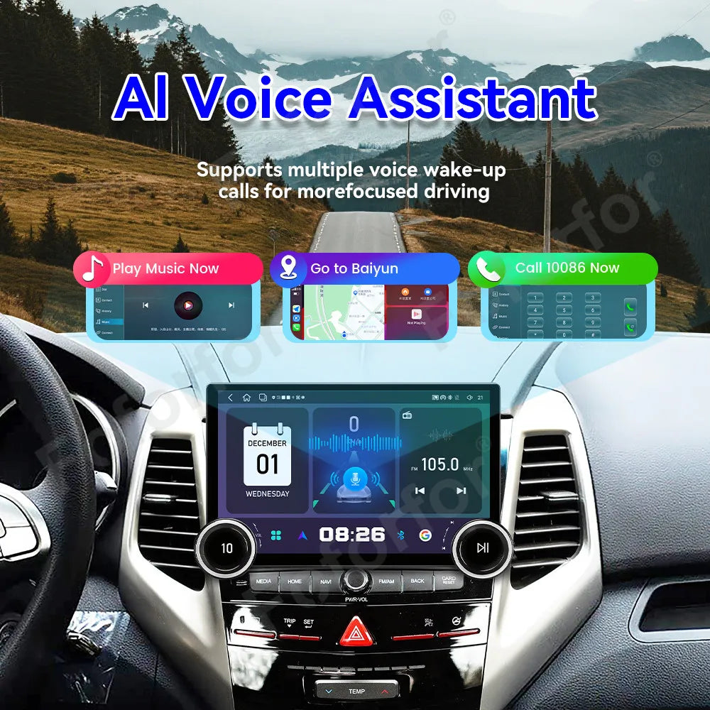 11.5 Inch Android 15 HD Touch Wireless CarPlay Android Auto GPS Multimedia Player For Ssan