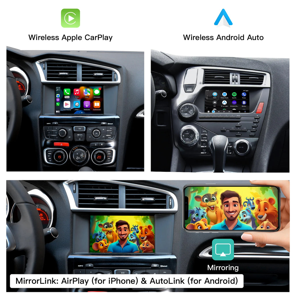 Wireless Carplay Android auto for Peugeot SMEG NAC 208 308 508 3008 Citroen C4 DS3 DS4 DS5