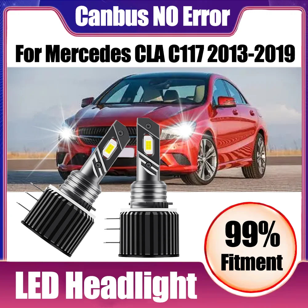 2X H15 LED Headlights High Beam/DRL Day Running Light Plug and Play 3570 CSP Chips 40000LM