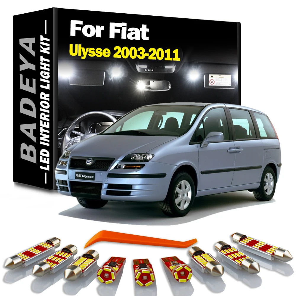 BADEYA 16Pcs Canbus LED Interior Reading Trunk Door Light Kit For Fiat Ulysse 2 MK2 179 20