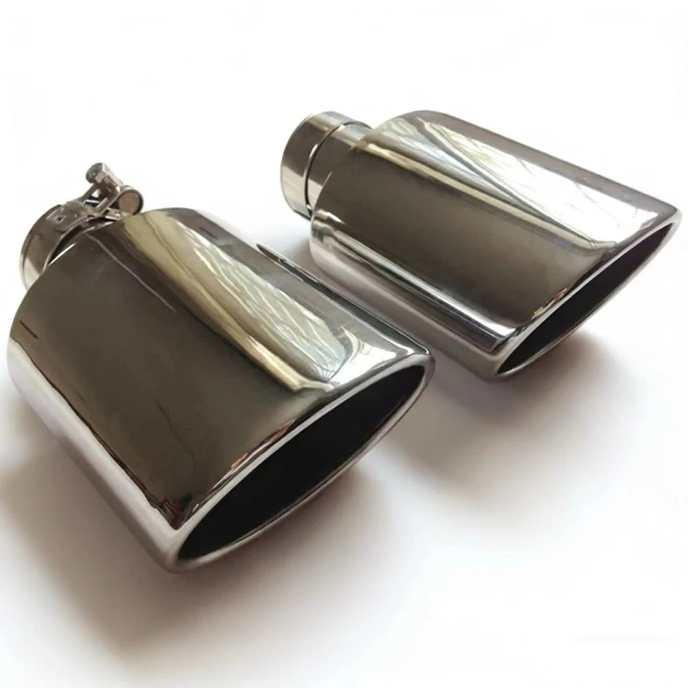 Ellipse Stainless steel vehicle refitting universal general muffler tail throat Car modification - Automotive LED Light