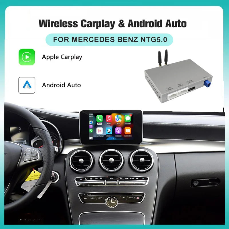 Wireless CarPlay Android Auto retrofit kit decoder box for Mercedes Benz W176 W246 W218 W2