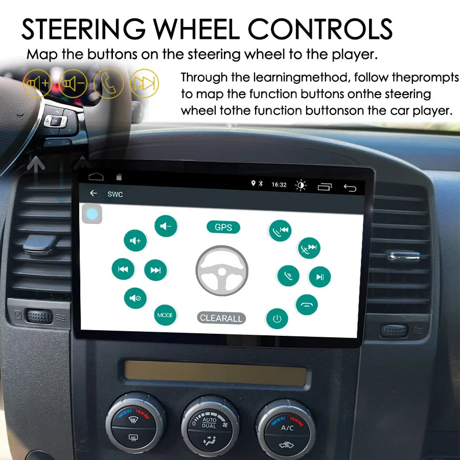 128GB Radio 2Din Car Multimedia Video Player For Nissan Navara STX 2010-14 Android 13 CarP