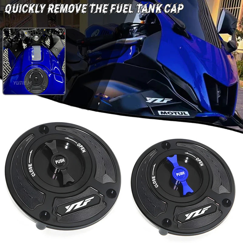 For Yamaha YZF R1 R3 R6 R7 R25 R125 2010-2025 2024 Keyless Motorcycle Fuel Gas T for R125 R25 R1 2010-2025 - Automotive