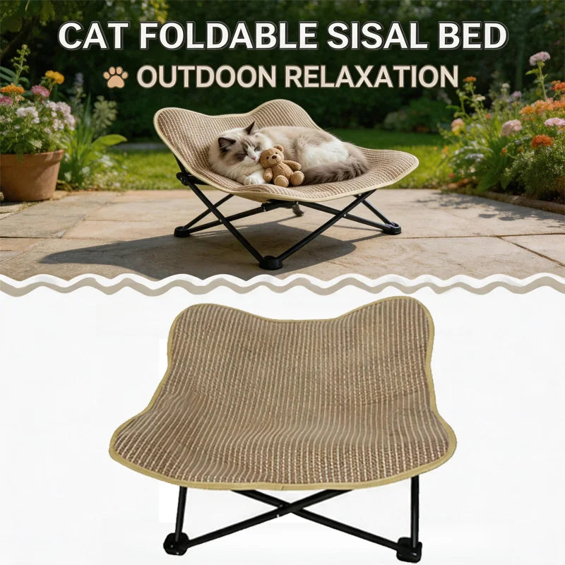 Cat Scratch Bed Durable Foldable Sisal Pet Lounger Chair Sisal Scratcher Chair For Cat Small Med - Automotive LED Light