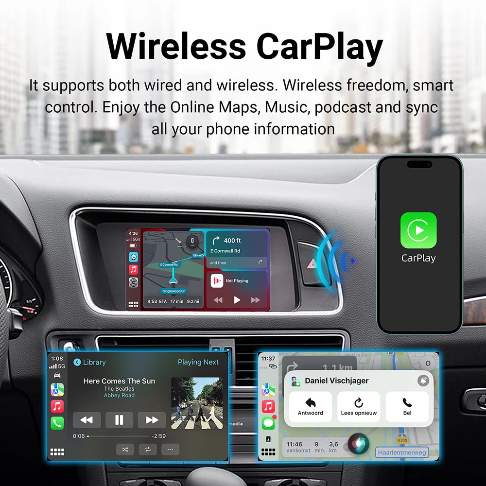 OEM Screen Upgrade Decoder Box for Audi A4, A5,Q5 2009-2016, 6.5" Screen, MMI 2G with CarP