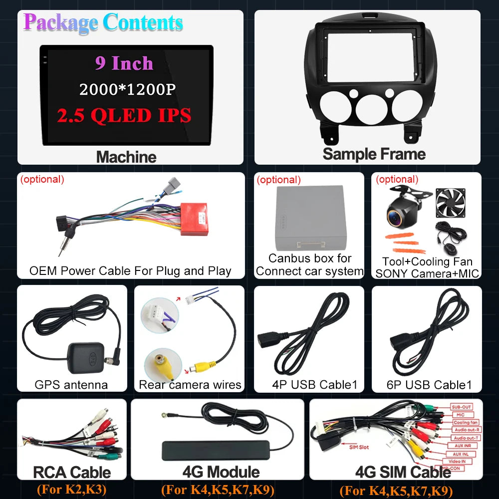 Android 16 For Mazda 2 Mazda2 2007 2008 2009 2010 2011 2012 2013 2014 car Radio Multimedia | AUTOKITSHOP