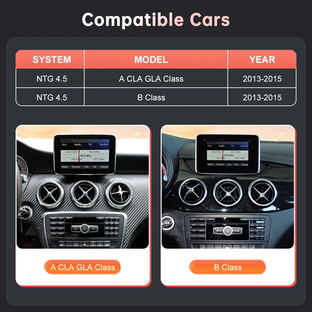 RoadTop Wireless CarPlay Android Auto Car Multimedia Linux Touch Screen for Mercedes Benz  | AUTOKITSHOP