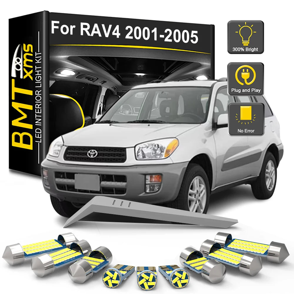 8-Piece LED Interior Light Kit for Toyota RAV4 MK2 - Canbus Error-Free Bulbs | AUTOKITSHOP