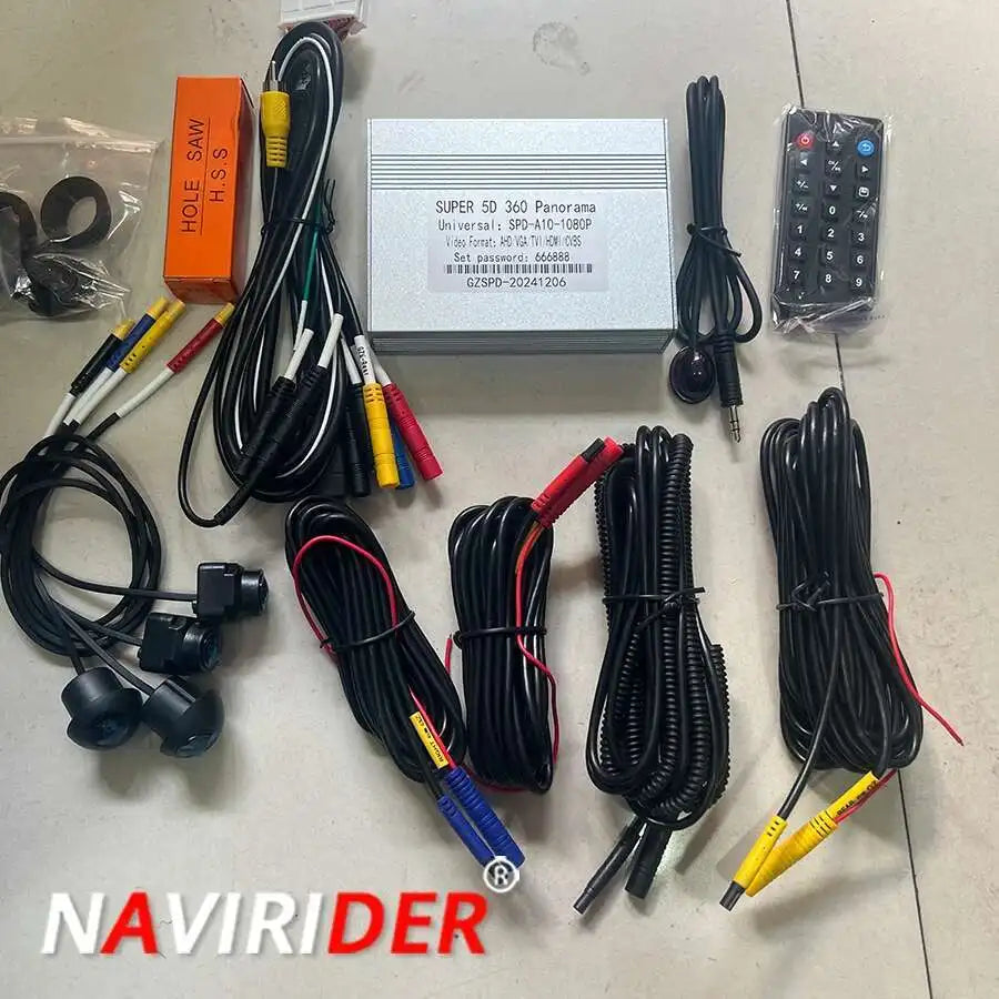 Navirider 5D 360 Degree Parking System Car Dvr Camera Auto HD 1080P Driving Recorder Panor
