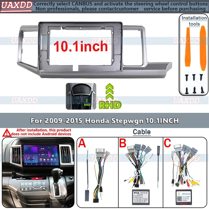 Adaptateur Fascia cadre voiture kit panneau montage tableau bord radio Android For 2009-20