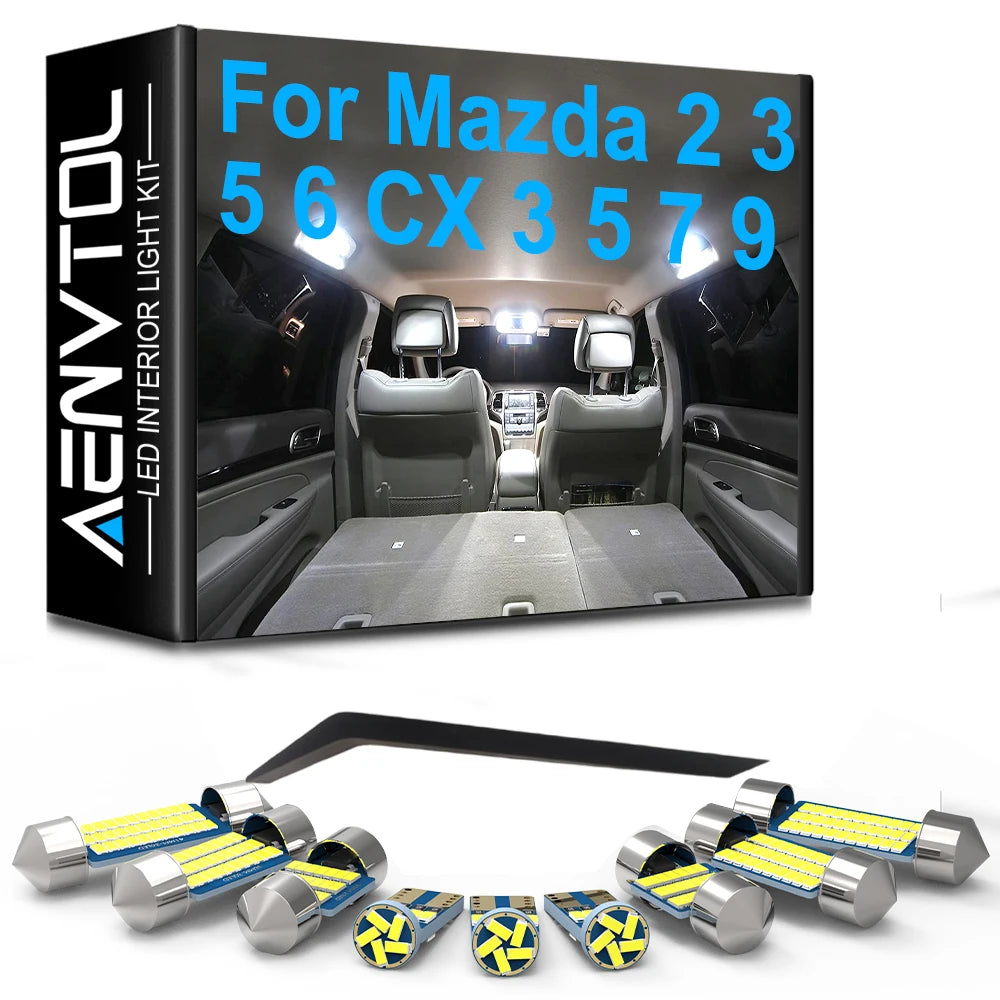 Car Interior LED Lights Canbus For Mazda 2 3 5 6 CX3 CX5 CX7 CX9 MX5 NB NC ND Accessories