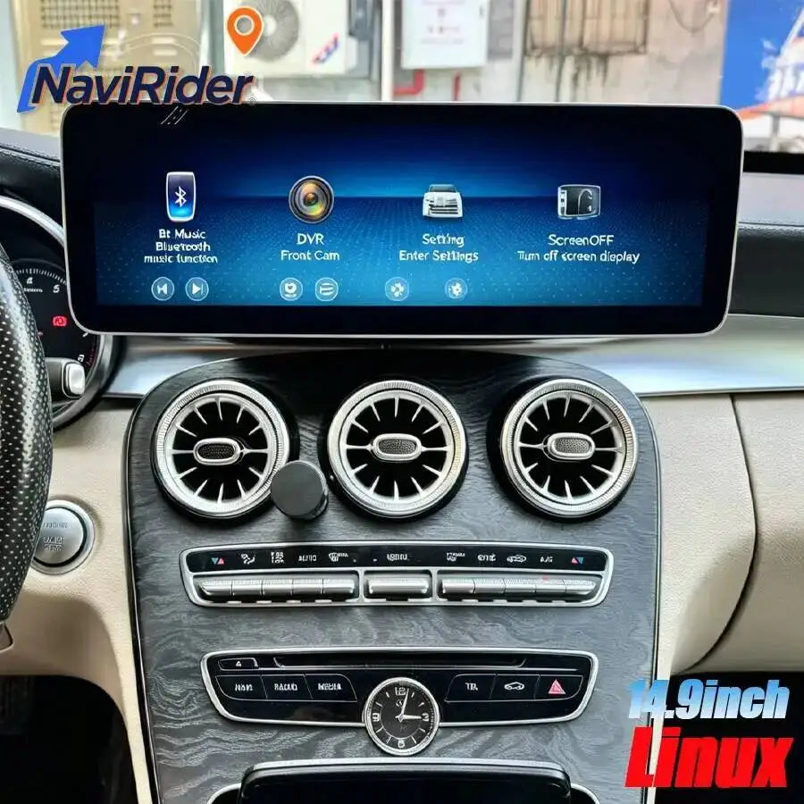 14.9inch Linux Car Radio Multimedia Player For Mercedes Benz C Class W205 GLC X253 C180 C2