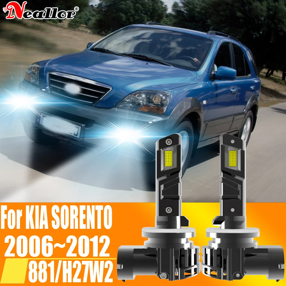2x H27W2 881 Led Headlight Canbus No Error Car Bulb High Power H27 White Fog Light Diode L