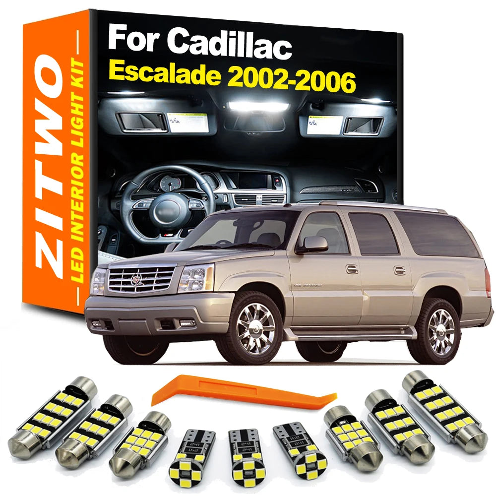 ZITWO 17Pcs Complete LED Interior Light Bulb Kit For Cadillac Escalade 2002 2003 2004 2005 2006 Reading Door Courtesy Trunk Lamp