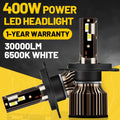H4 Headlight Led Auto Bulb HB3 9005 HB4 9006 White 2Pcs Super Bright 400W Power Headlamps