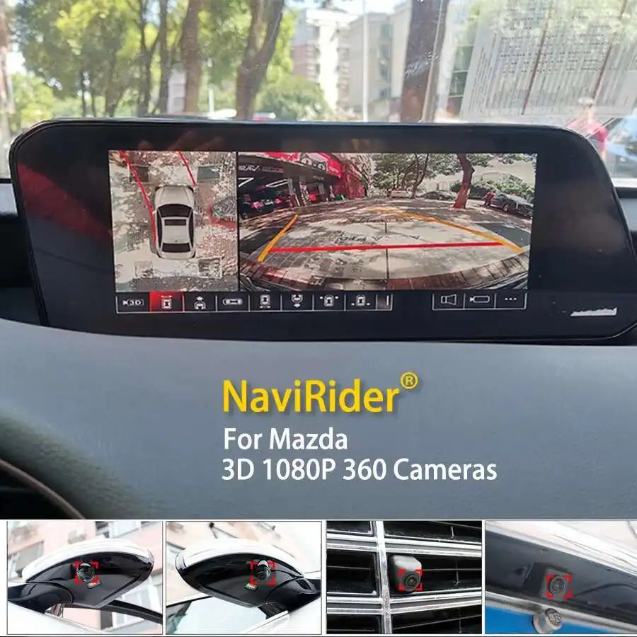 For Mazda CX-9 MX-5 CX-4 CX-30 CX-50 CX-5 CX-7 Android 14 Car 360 Degree Camera 3D Blind S