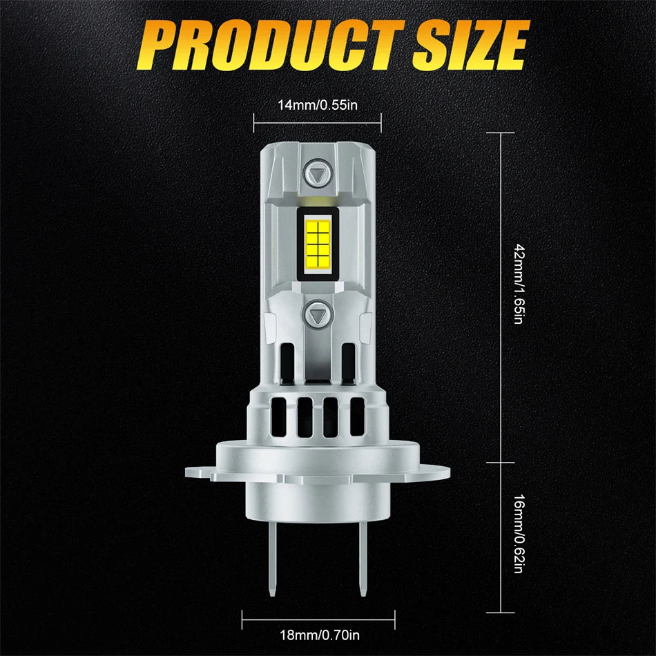 Car H7 LED Headlight Bulb Mini Turbo LED High Low Beam 70W 6500K For Car Headlamp Auto Hea
