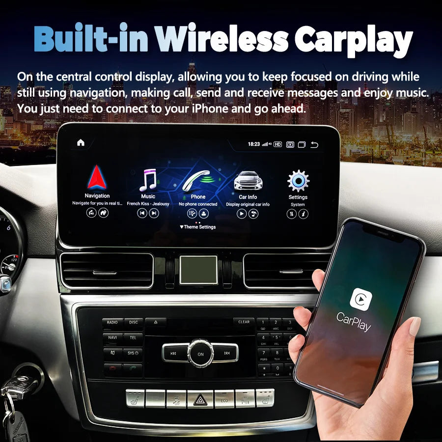 12.8Inch Touch Screen Car Radio for Mercedes Benz ML W166 ML350 GL X166 2012-2015 GPS With