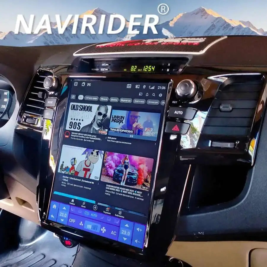 NaviRider 12 inch Android 14 Tesla Screen Car Multimedia Player For Toyota Fortuner Hilux  | AUTOKITSHOP