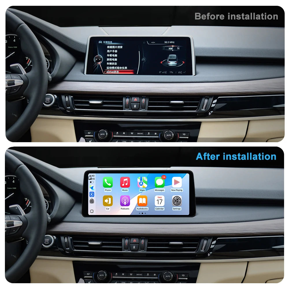 12.3' Ultra-Thin GPS 4G WIFI Android 14 for BMW X5 F15 X6 F16 2014 - 2017 Car Radio Video