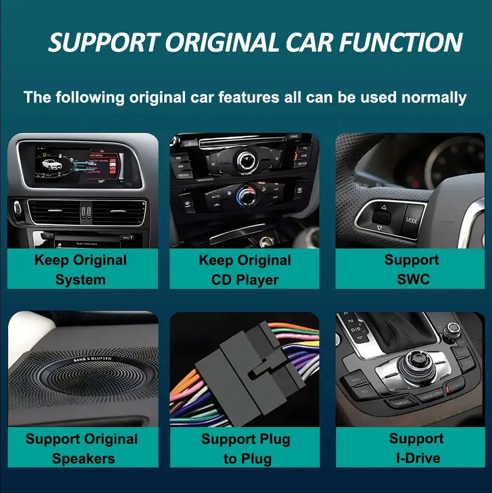 Android 16 Left Hand Drvie for Audi Q5 2009 - 2017 Car Radio Multimedia Player BT 4G DSP S
