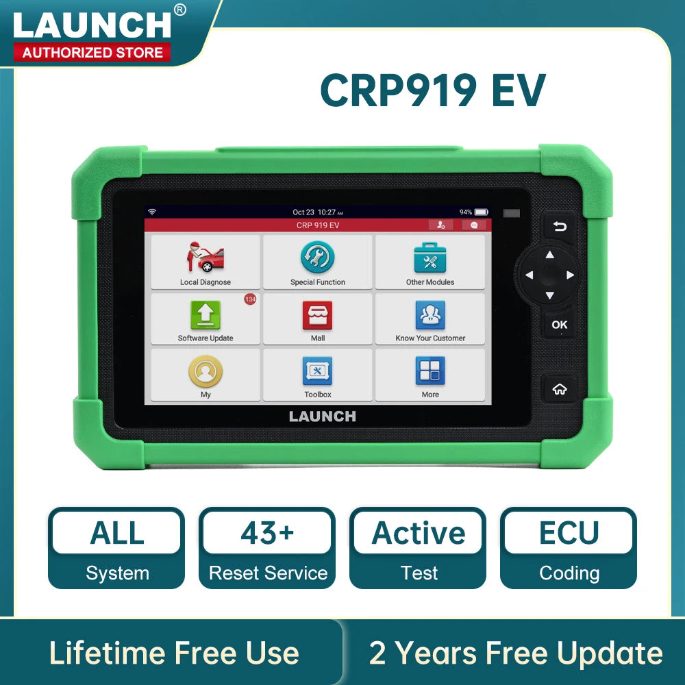 2025 LAUNCH X431 CRP919 EV New Energy Car Diagnostic Tools CAN FD DOIP OBD Scanner All Sys