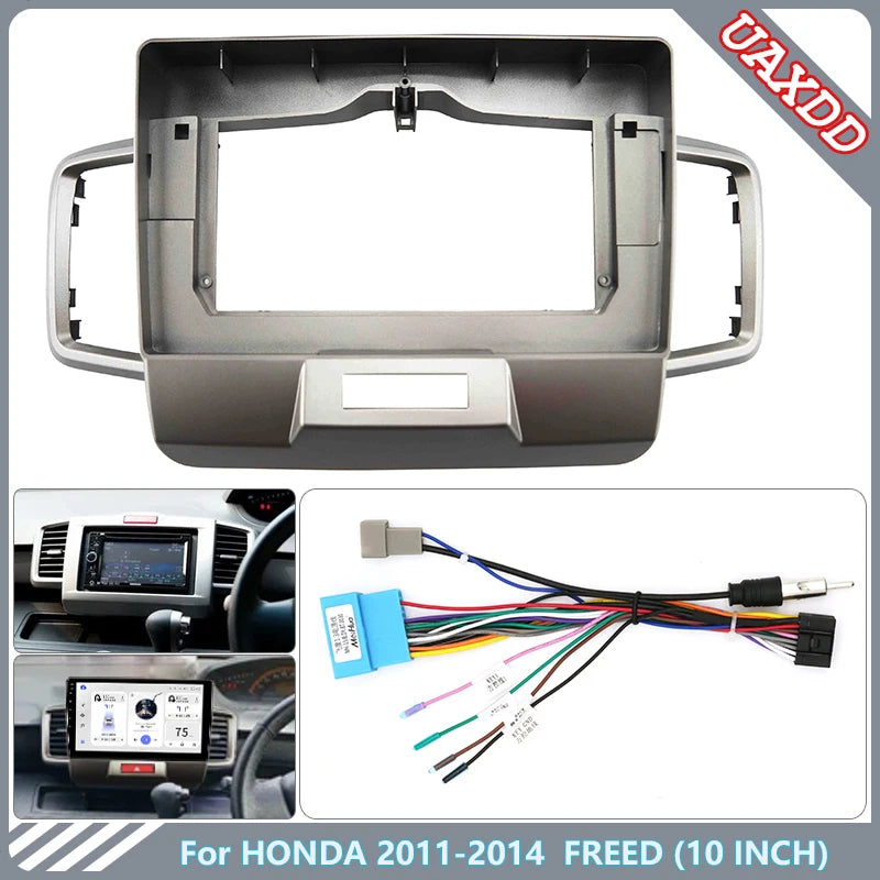 2 Din Car DVD Fascia Multimedia for Honda 2011-2014 Freed 10.1 Inch MP3 MP5 Video Audio St